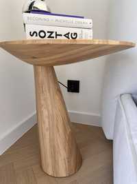 Stolik kawowy / nocny Rumi drewno dębowe 45x50 cm - nowoczesny design