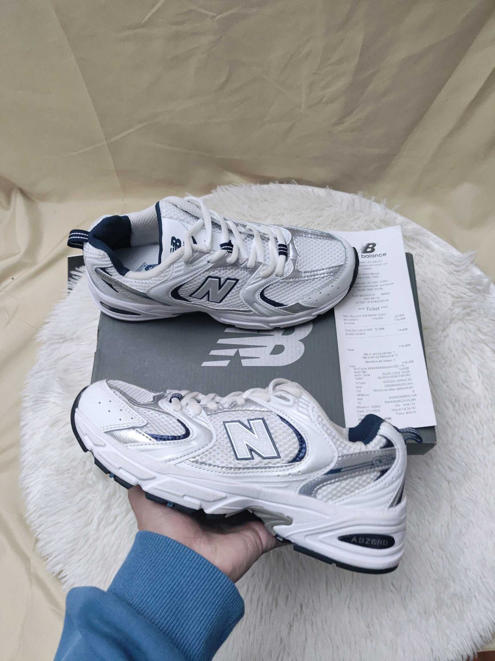 New Balance 530 White Silver Navy Eu 37