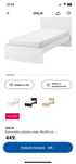 Łóżko IKEA Malm 90x200 z pojemnikami na pościel