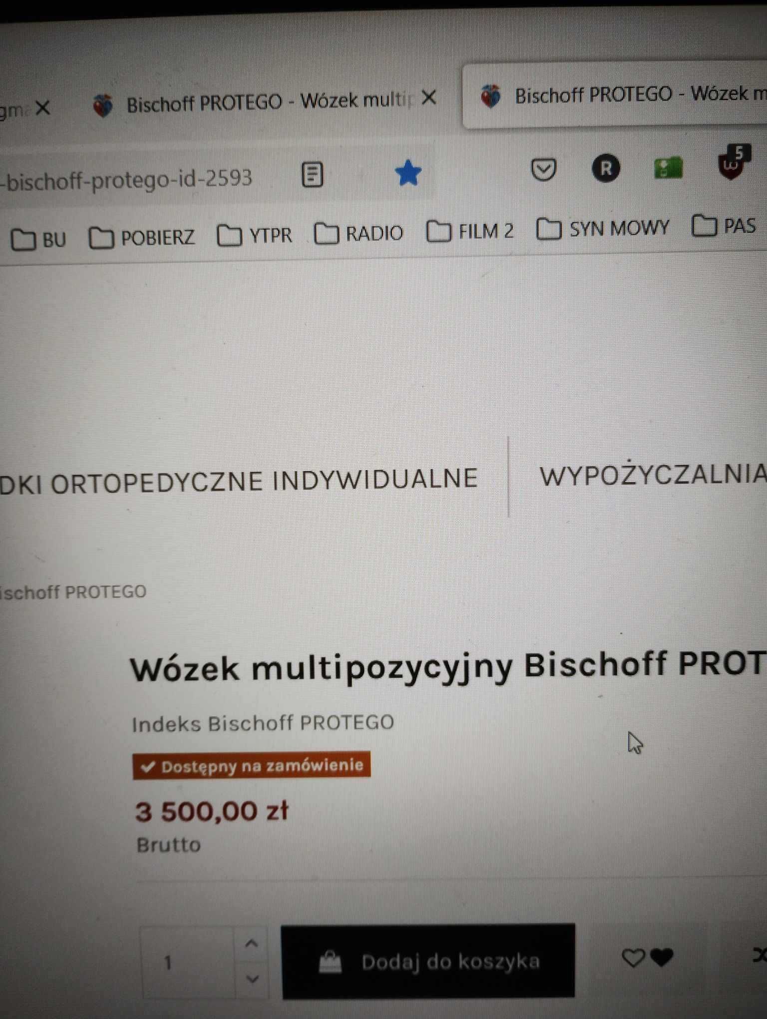 Wózek inwalidzki multipozycyjny Bischoff PROTEGO