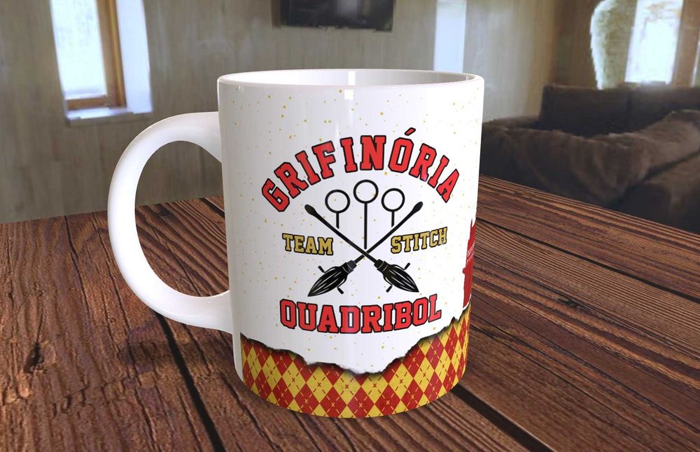 Caneca personalizada Team-Stitch-Harry-Potter Red Mug Novo