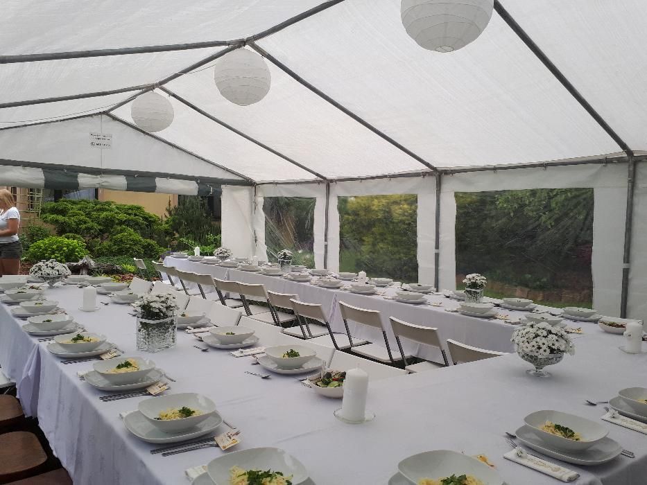 Namioty Wynajem wypożyczalnia namiotów imprezowych zastawy stołowej