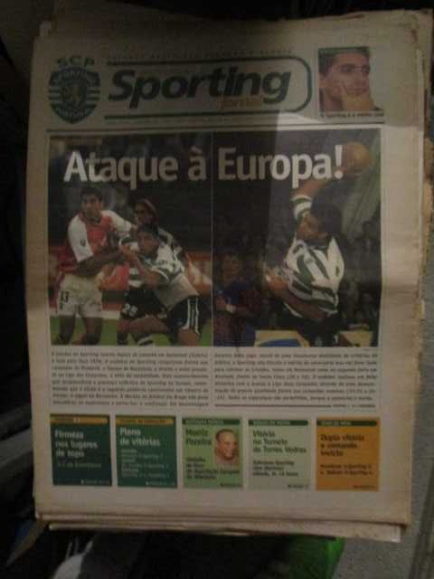 jornais antigos sporting SCP Competições europeias