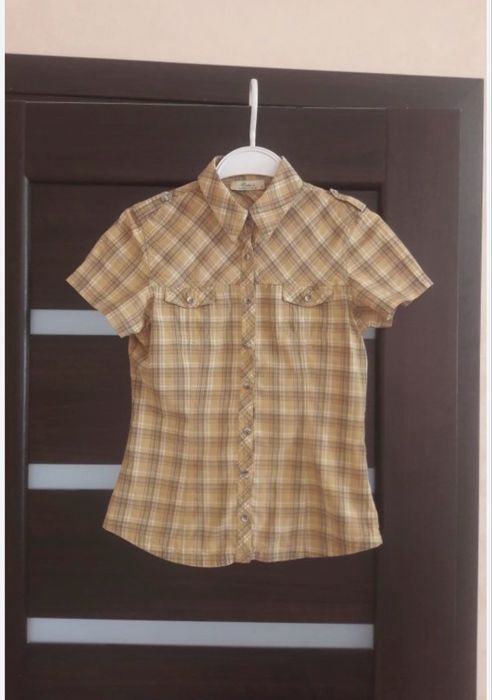 Рубашка с коротким рукавом в клеточку Colin’s XS-S, сорочка