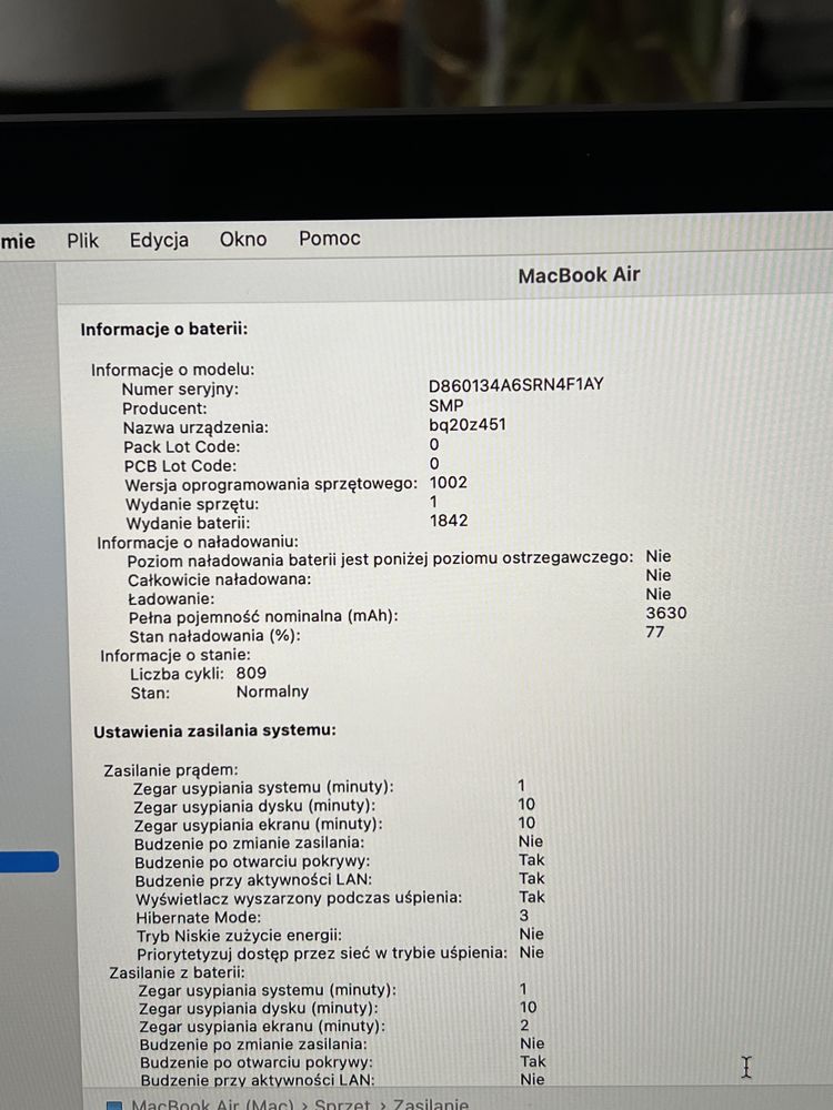 Macbook Air 2019 intel Core I5 w bardzo dobrym stanie