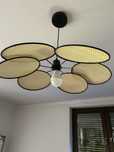 Lampa wisząca, naturalna, boho Beliani