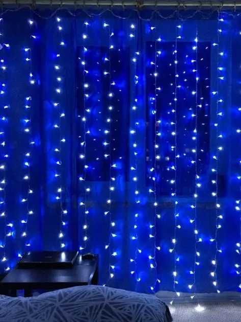 Світлодіодна гірлянда штора роса на дроті 3х2 м 200 LED пульт + USB