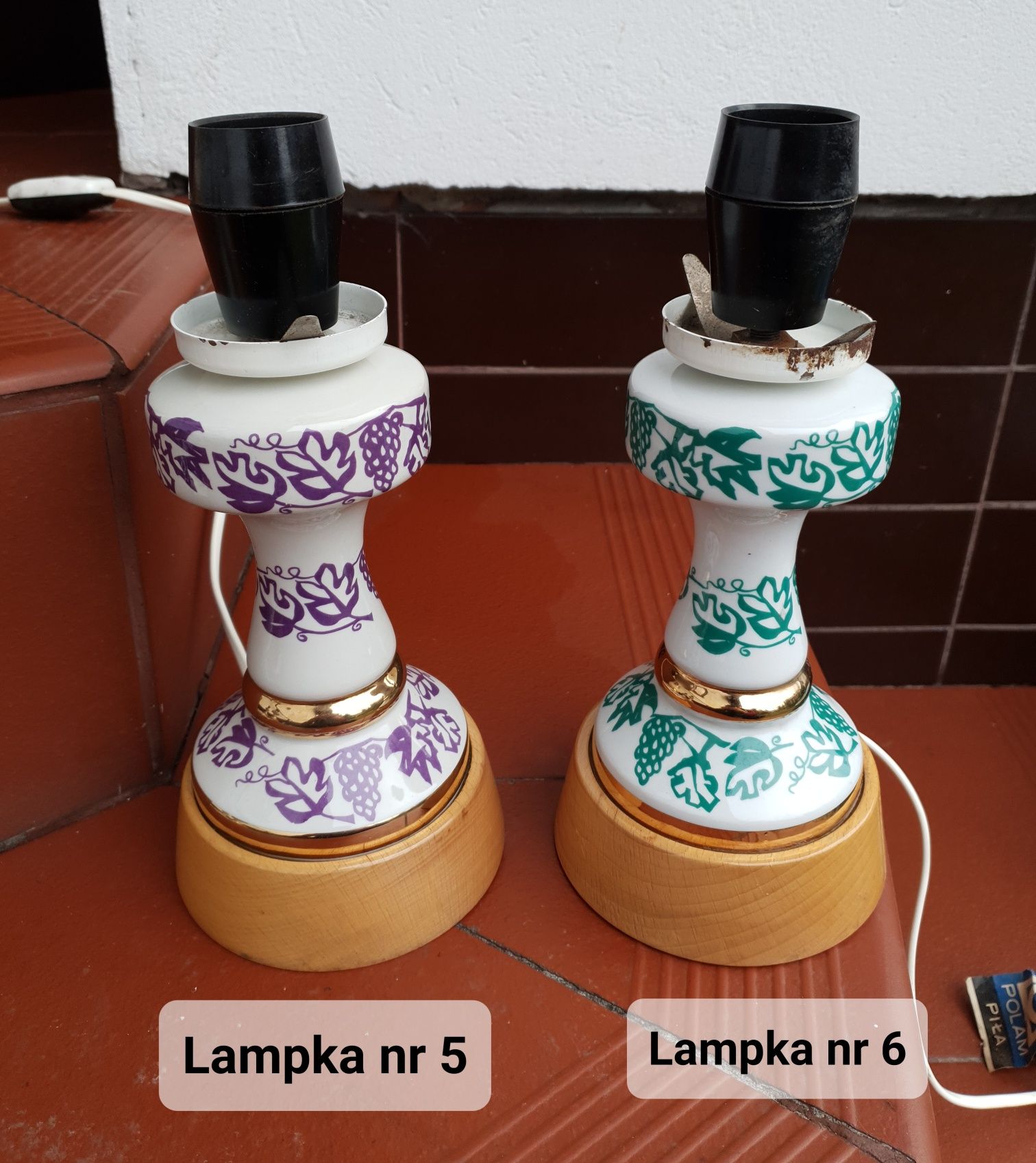 lampki z czasów PRL. 6 szt. NÓWKI