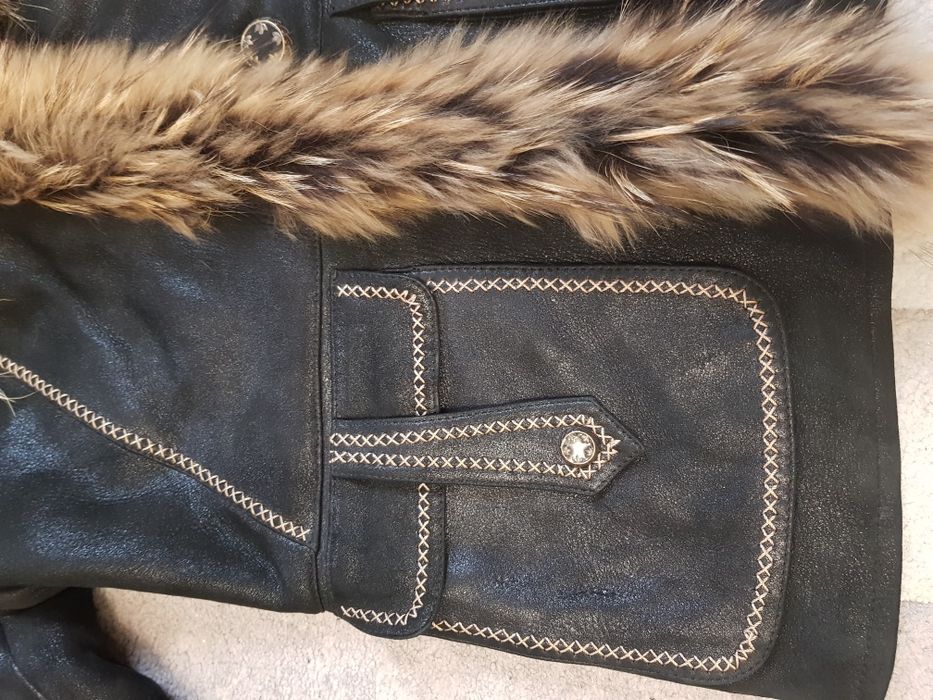 Зимняя женская куртка дубленка 44 46 размер