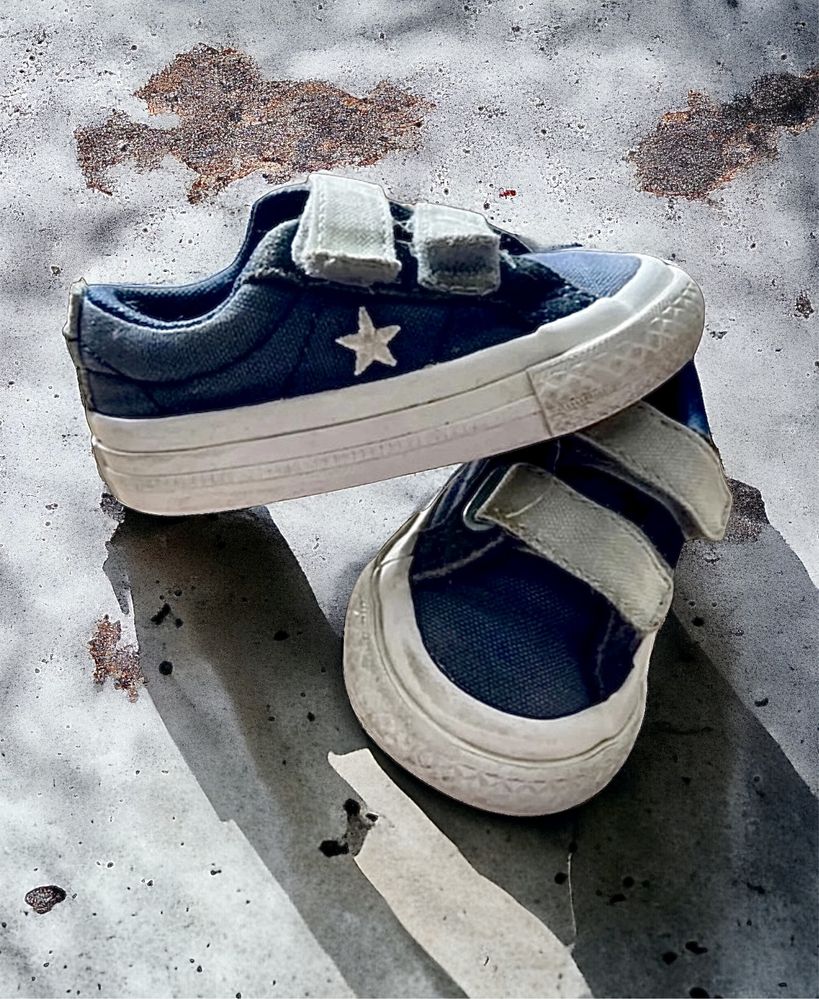 Converse niebieskie trampki na rzepy tenisówki 20