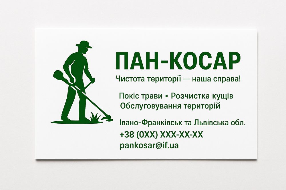Професійне косіння та прибирання земельних ділянок , заводів