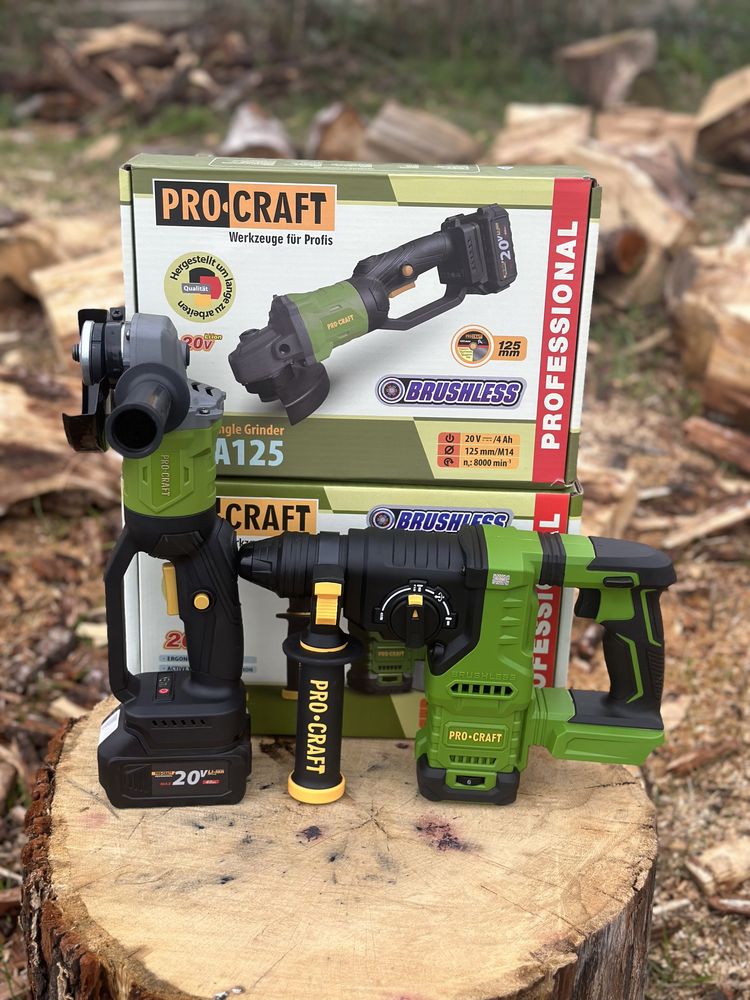 Акумуляторний набір Procraft перфоратор Pha 30(2.8дж) + ушм Pwa 125
