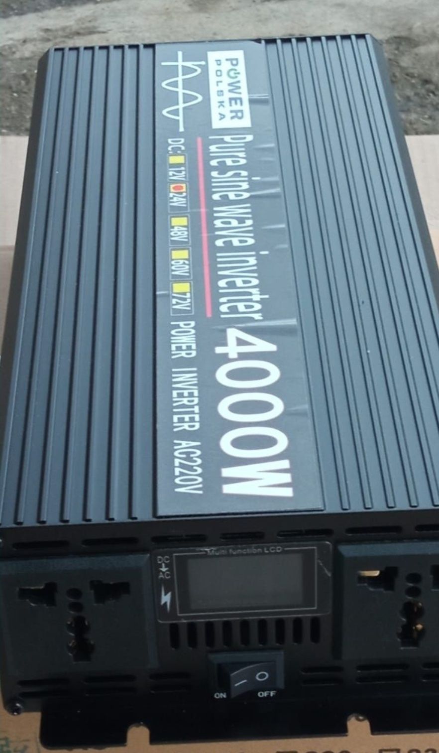 Przetwornica prądu , 24 V 4000 W , inverter , czysty sinus