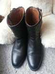 Buty kowbojki kozaki czarne ze skóry Massimo Dutti r. 40