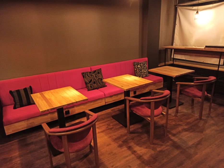 Stoły do restauracji stoliki na jednej nodze drewniane dębowy 60x60x3
