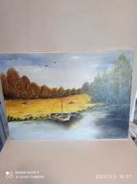 Obrazy 70cm 50 cm piękne pejzaże malowane na płótnie