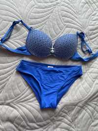 Strój kąpielowy bikini niebieskie chabrowe xs 34 BaoBao