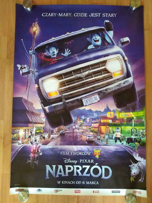 Plakat filmowy NAPRZÓD/Disney/Pixar/Oryginał z 2020 roku.