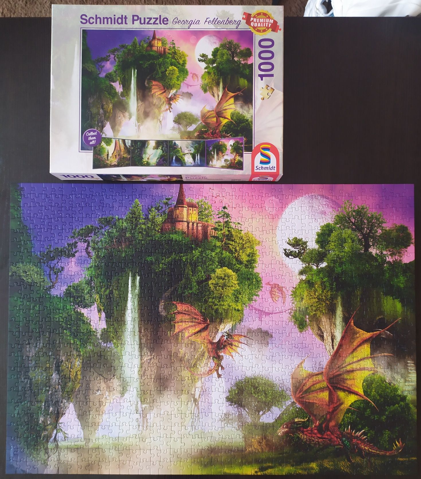 Puzzle Schmidt 1000 Opiekunowie lasu Georgia Fellenberg smoki