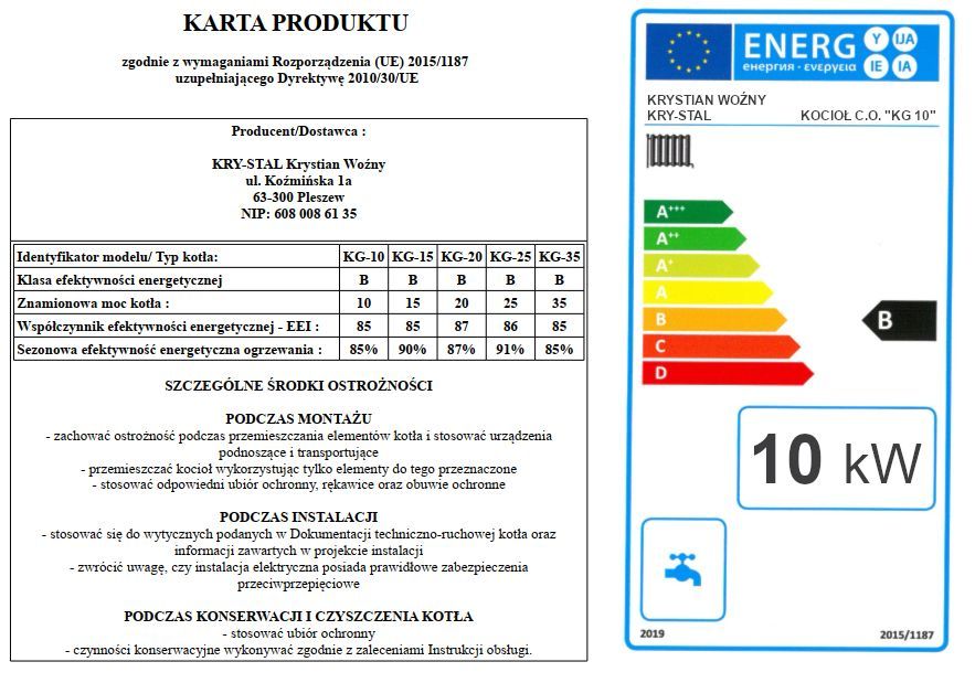 Kocioł na ekogroszek z podajnikiem 10KW 100m kotły piec Pleszew 5klasa