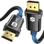 Kabel DISPLAYPORT 1.4 SILKLAND 8K 240Hz 2M do gier oplot POZŁACANY HIT