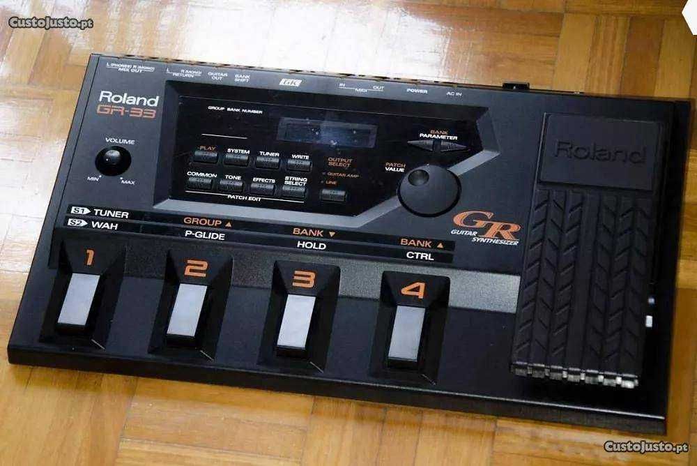 Pedaleira MIDI para guitarra Roland GR-33 + POWER SUPPLY