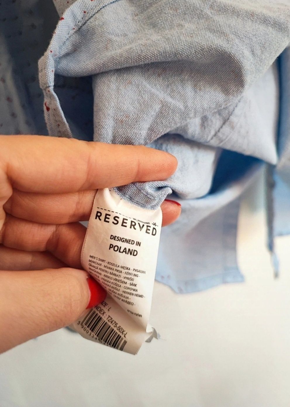 Elegancka koszula męska Reserved L bawełna we wzorki