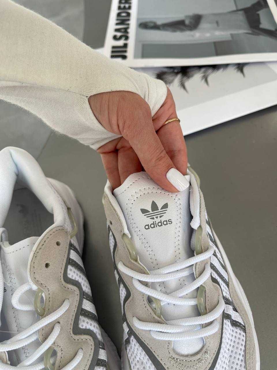 Кросівки Adidas Ozweego White Beige / кроси Адідас Озвего біло-бежеві