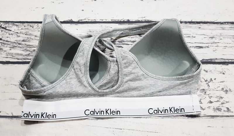 Calvin Klein * biustonosz * logo * szary * damski * idealny * M