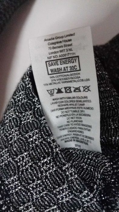 Szary sweterek MISS SELFRIDGE crop top bolerko bluzka wiskoza | 36 S