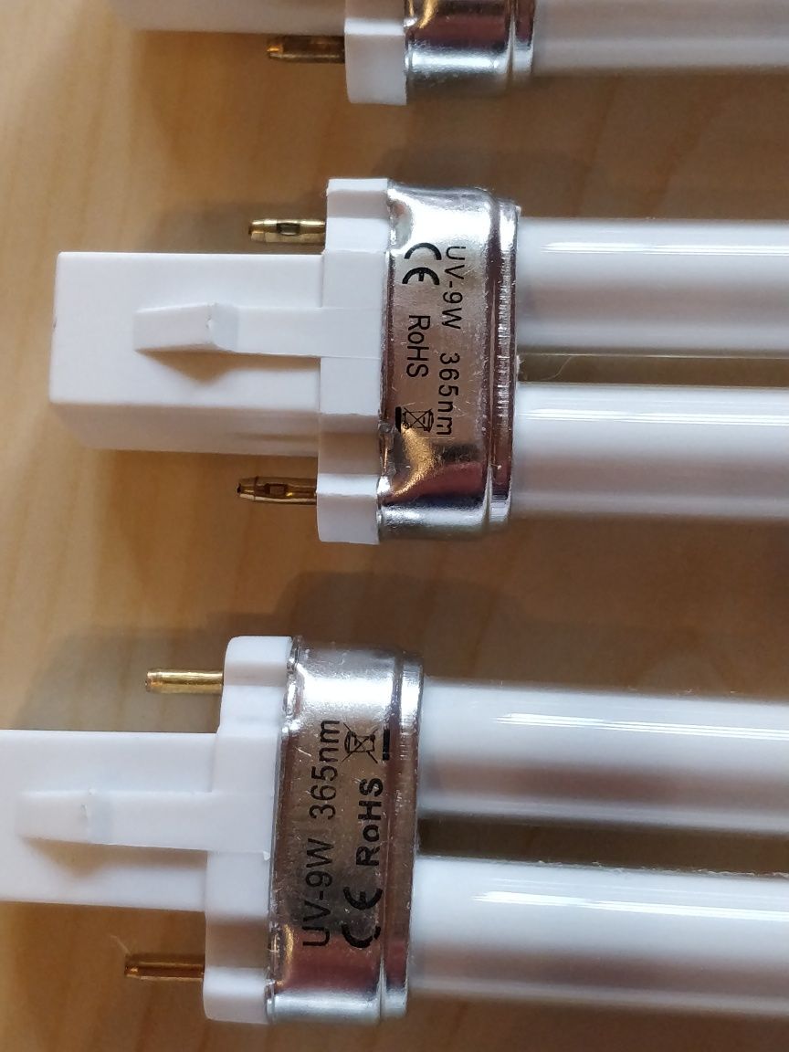 Używana, sprawna świetlówka UV-A 9W 365nm do utwardzania żywic