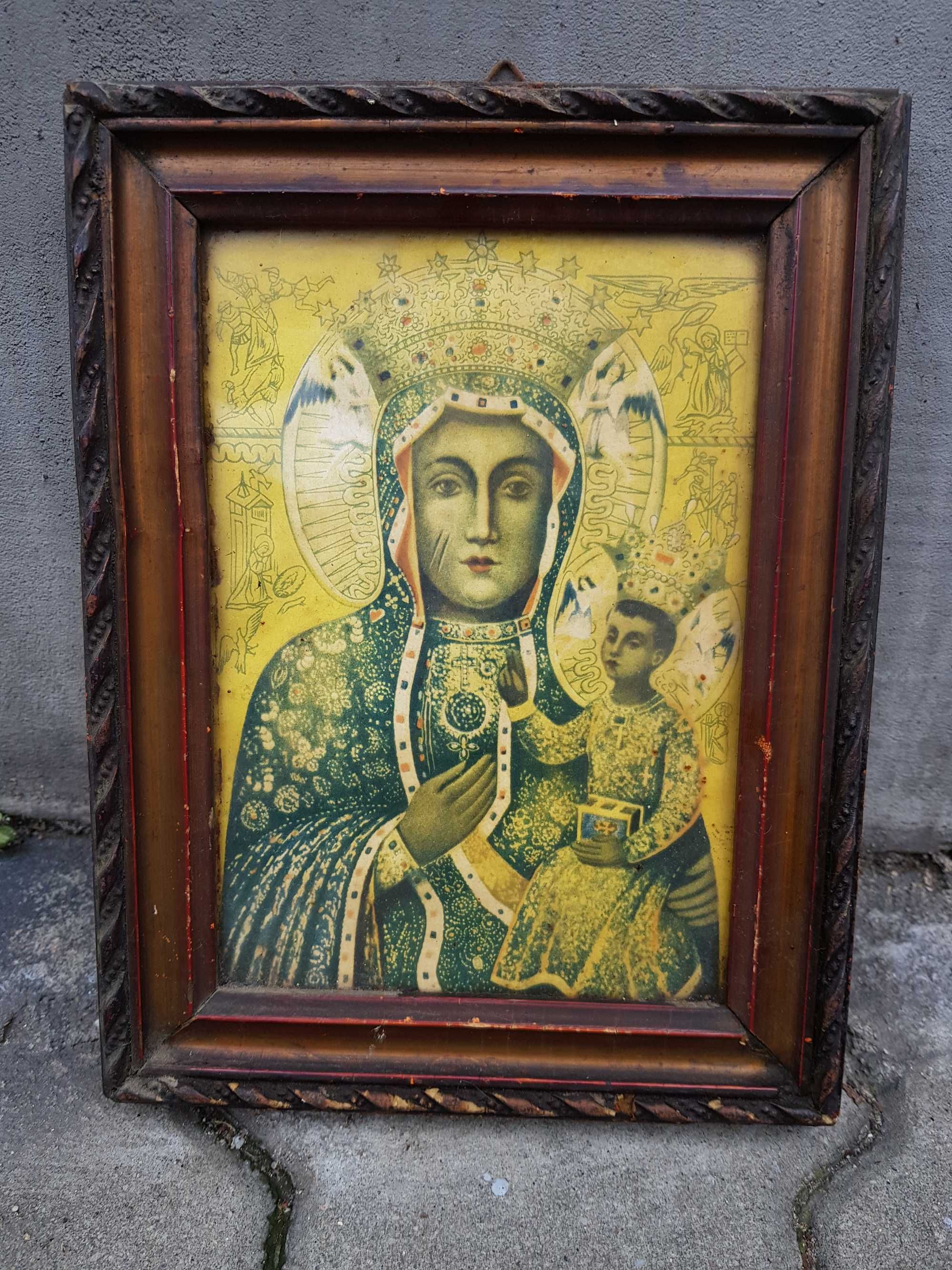 Stary obraz święty Matka Boska Częstochowska