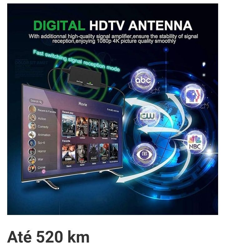 Novo Antenna TV digitale shoppingfreemarket per DVB-T/DVB-T 2, Vision