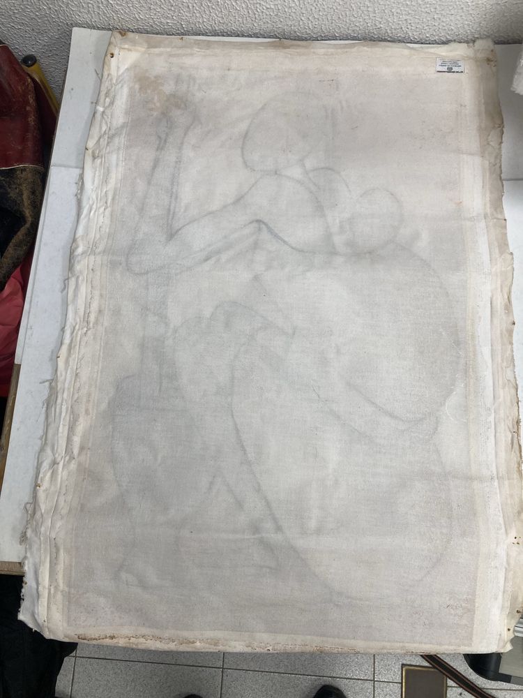 Tela com senhora Africana 80cm Alt X 53cm Larg
