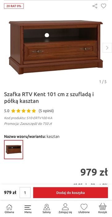 Szafka RTV Kent BRW