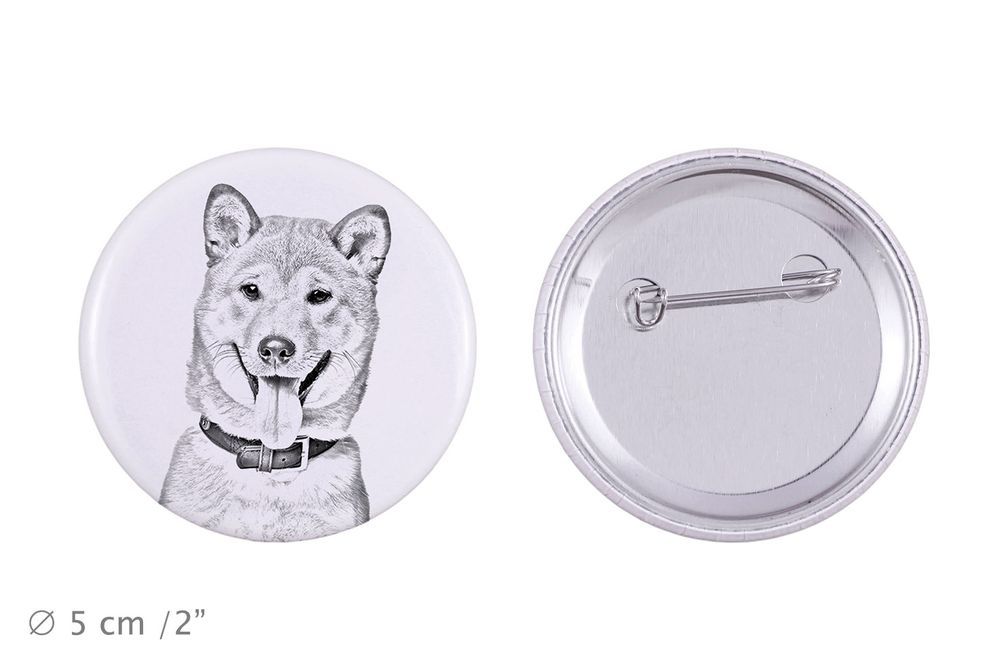 Shiba Inu przypinka z psem duża Art-Dog