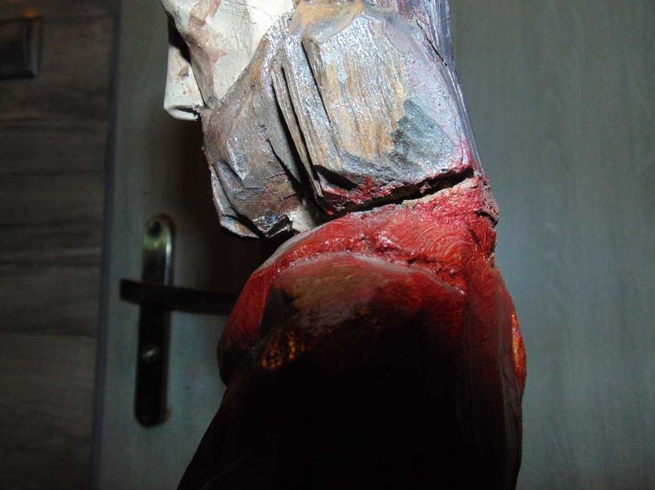 Przedwojenna drewniana figura Św.Józef,wys.54 cm.