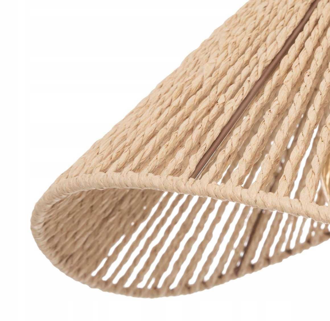 Nowoczesna lampa wisząca 45 cm Sufitowa Boho Pleciony klosz E27