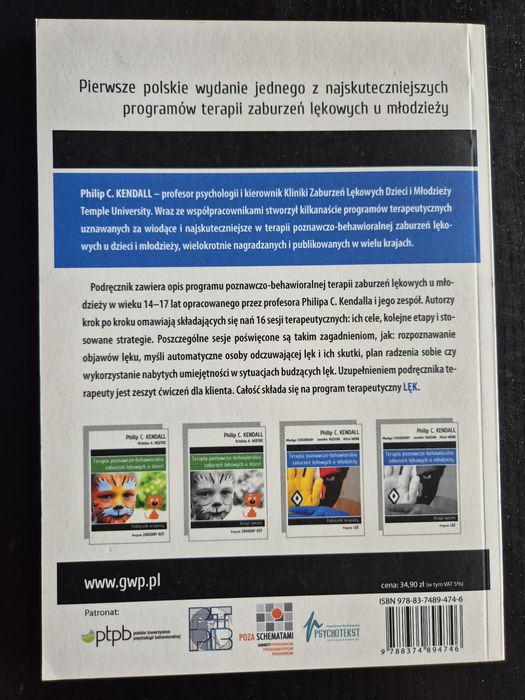 Terapia poznawczo-behawioralna zaburzeń lękowych u młodzieży Podręczni