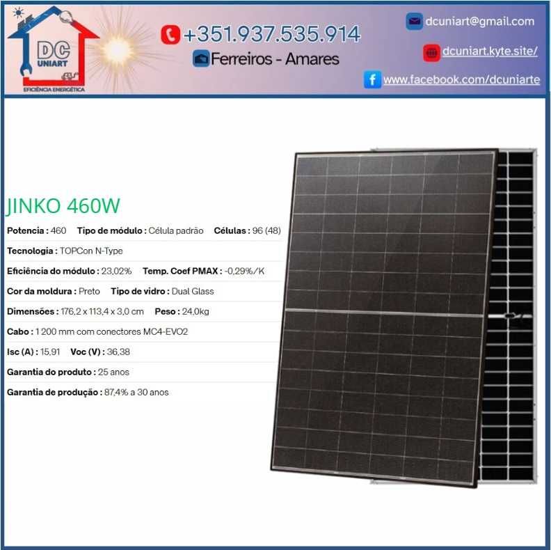Módulo Solar Fotovoltaico - JINKO 460W (Bifacial)