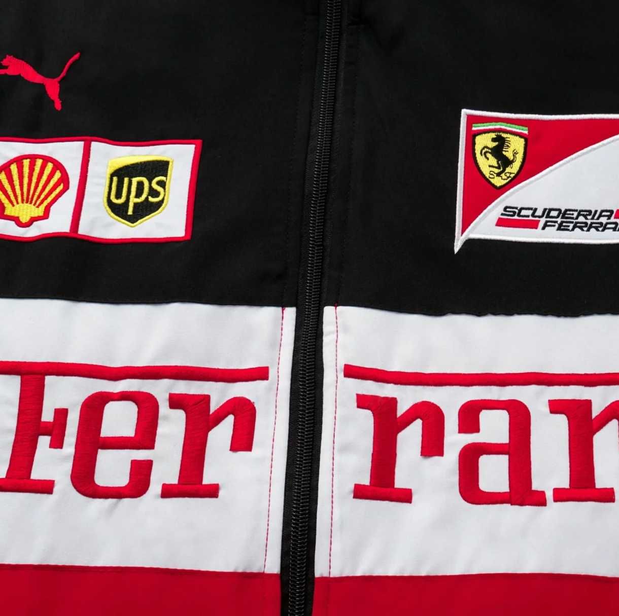 Kurtka Ferrari Vintage F1 Wyścigowa Bomberka Biała M L XL