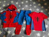 Dres spiderman r.116 C&A bluza +spodnie +koszulka 110/116 H&M T-shirt