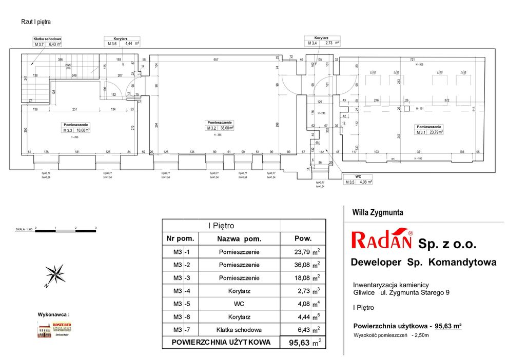 Zabytkowa willa na wyłączność,ścisłe centrum Gliwic 195 m2, dwa piętra
