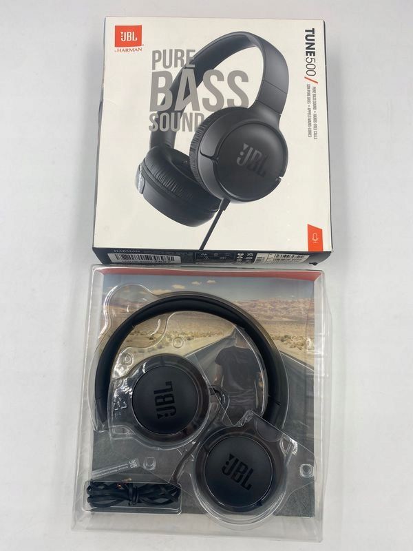 słuchawki przewodowe nauszne jbl tune 500czarne pure bass sound opis