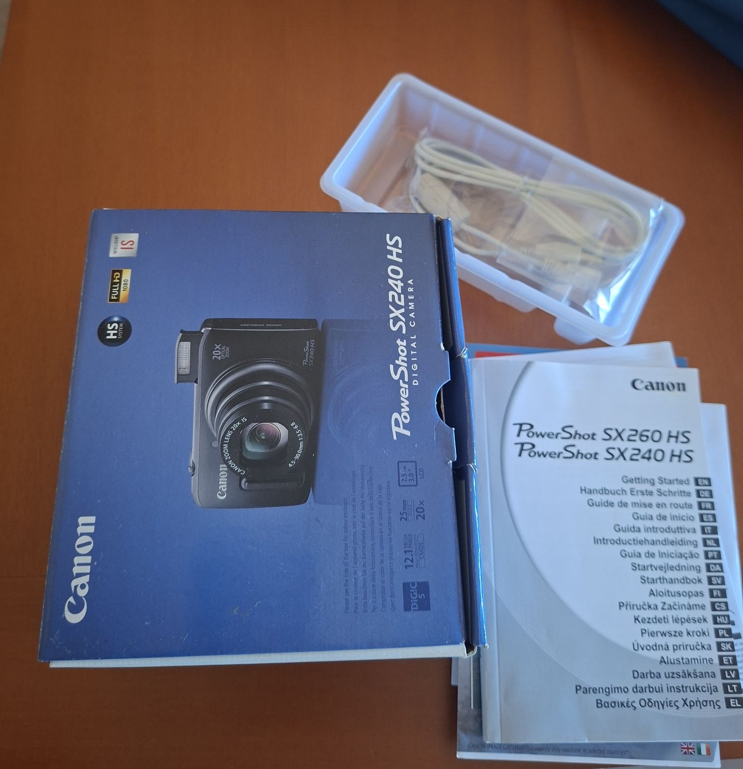 Máquina Fotográfica Canon PowerShot SX240 HS – Kit Completo