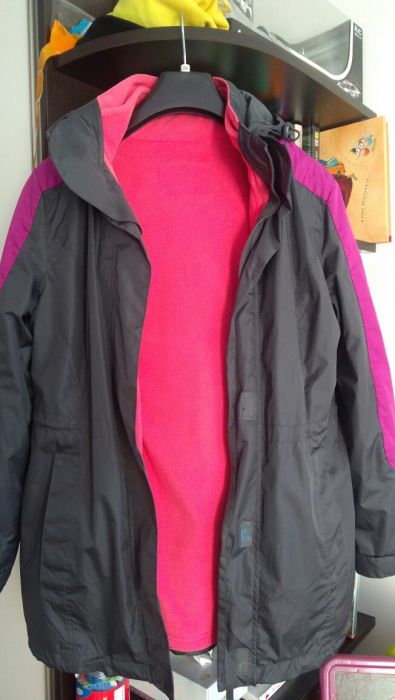 Kurtka sportowa z polarem, na każdą pogodę 3 w 1, r. 40/42