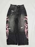 джинсы Jaded London Black rose printed S M L vetements  nofaith
