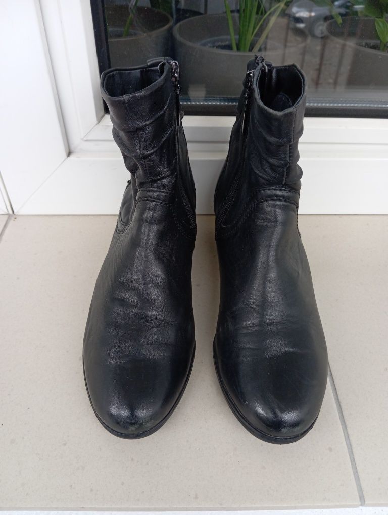 Czarne skórzane buty botki kozaki Medicus , rozm. 39 (5)