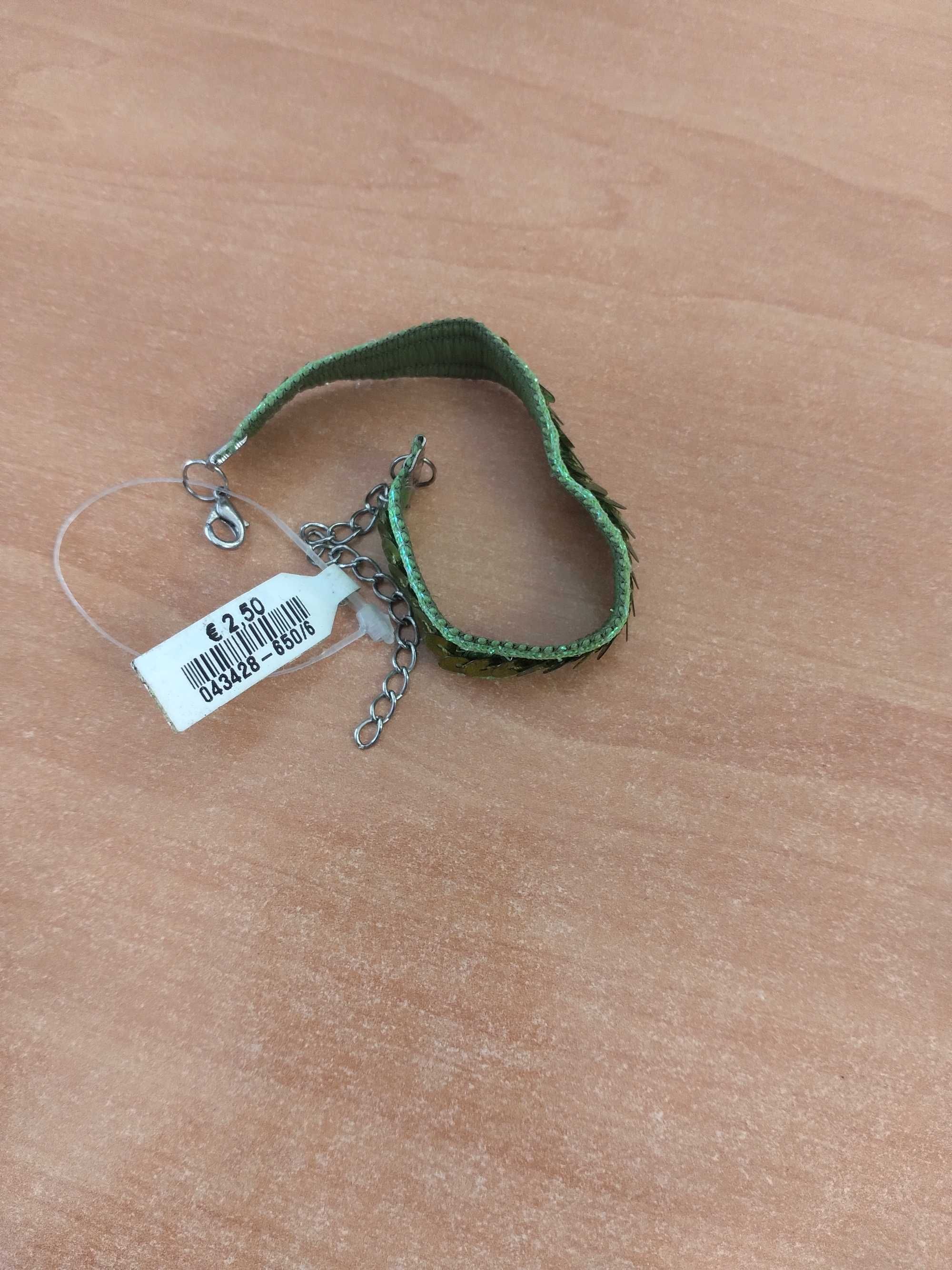 Pulseira com lantejoulas - verde