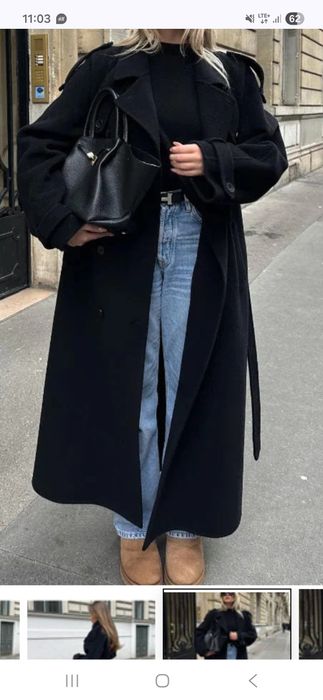 Długi plaszcz damski